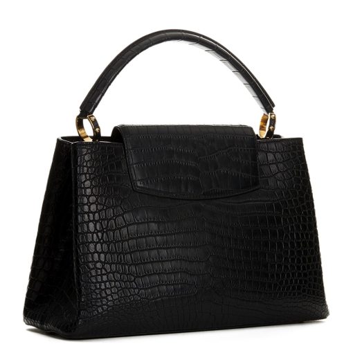 Louis Vuitton Capucines Mini Crocodile Bag Black - Image 3