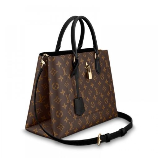 LOUIS VUITTON Monogram Flower Tote Black - Image 3