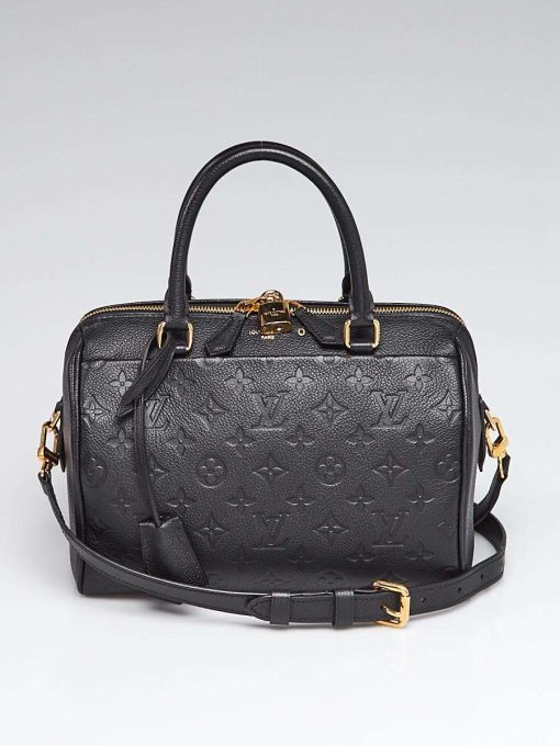 Louis Vuitton Black Monogram Empreinte Speedy Bandouliere 25