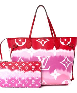 LOUIS VUITTON Monogram Escale Neverfull MM Rouge