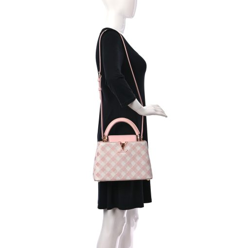 Louis Vuitton  Taurillon Embroidered Vichy Capucines BB - Image 2