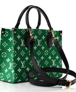 Alternative view of LOUIS VUITTON ONTHEGO PM VELVET TOTE GREEN