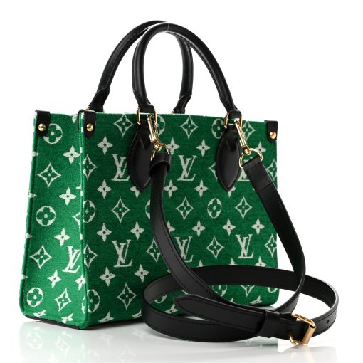 LOUIS VUITTON ONTHEGO PM VELVET TOTE GREEN - Image 2