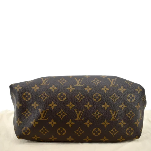 LOUIS VUITTON  Flower Zipped MM Monogram Canvas Tote Noir Bag - Image 5