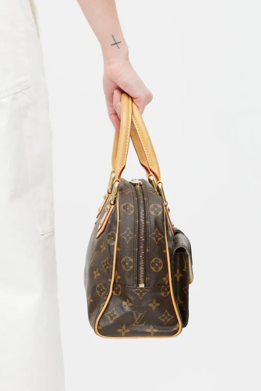 LV Brown & Gold Manhattan Monogram Bag - Image 3