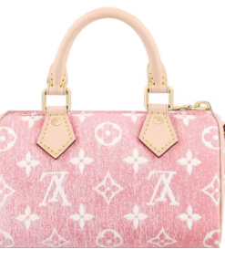 Alternative view of LOUIS VUITTON Jacquard Denim Nano Speedy Pink