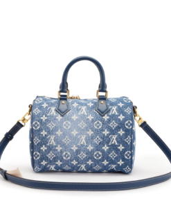 Alternative view of Louis Vuitton Blue Monogram Denim Jacquard Speedy 25