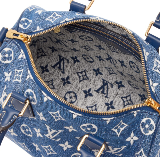 Louis Vuitton Blue Monogram Denim Jacquard Speedy 25 - Image 3