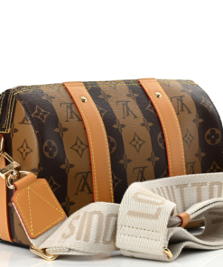 Alternative view of LOUIS VUITTON X NIGO Stripes City Keepall Brown