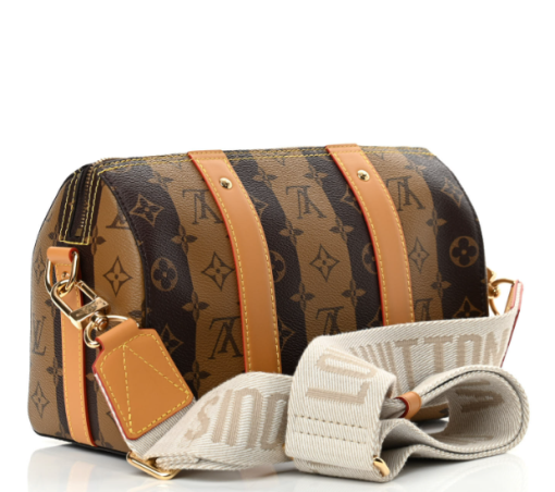 LOUIS VUITTON X NIGO Stripes City Keepall Brown - Image 2