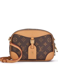 LOUIS VUITTON Deauville Mini Monogram Canvas Brown Bag