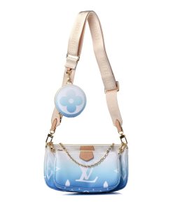 LOUIS VUITTON  Monogram Giant By The Pool Multi Pochette Accessories Blue