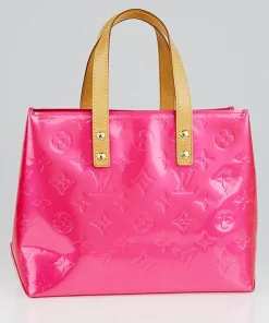 LOUIS VUITTON Fuchsia Monogram Vernis Reade PM Tote Bag