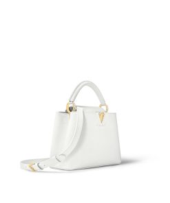 Alternative view of Louis Vuitton Capucines BB White