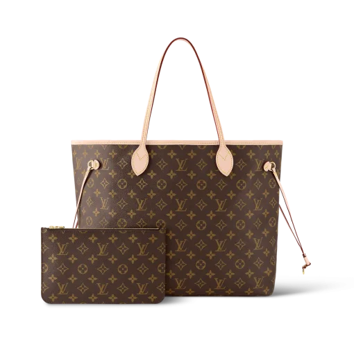 Louis Vuitton Neverfull Monogram 100% Cowhide Leather