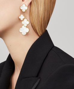 Van Cleef & Arpels Inspired Magic Alhambra earrings 4 motifs
