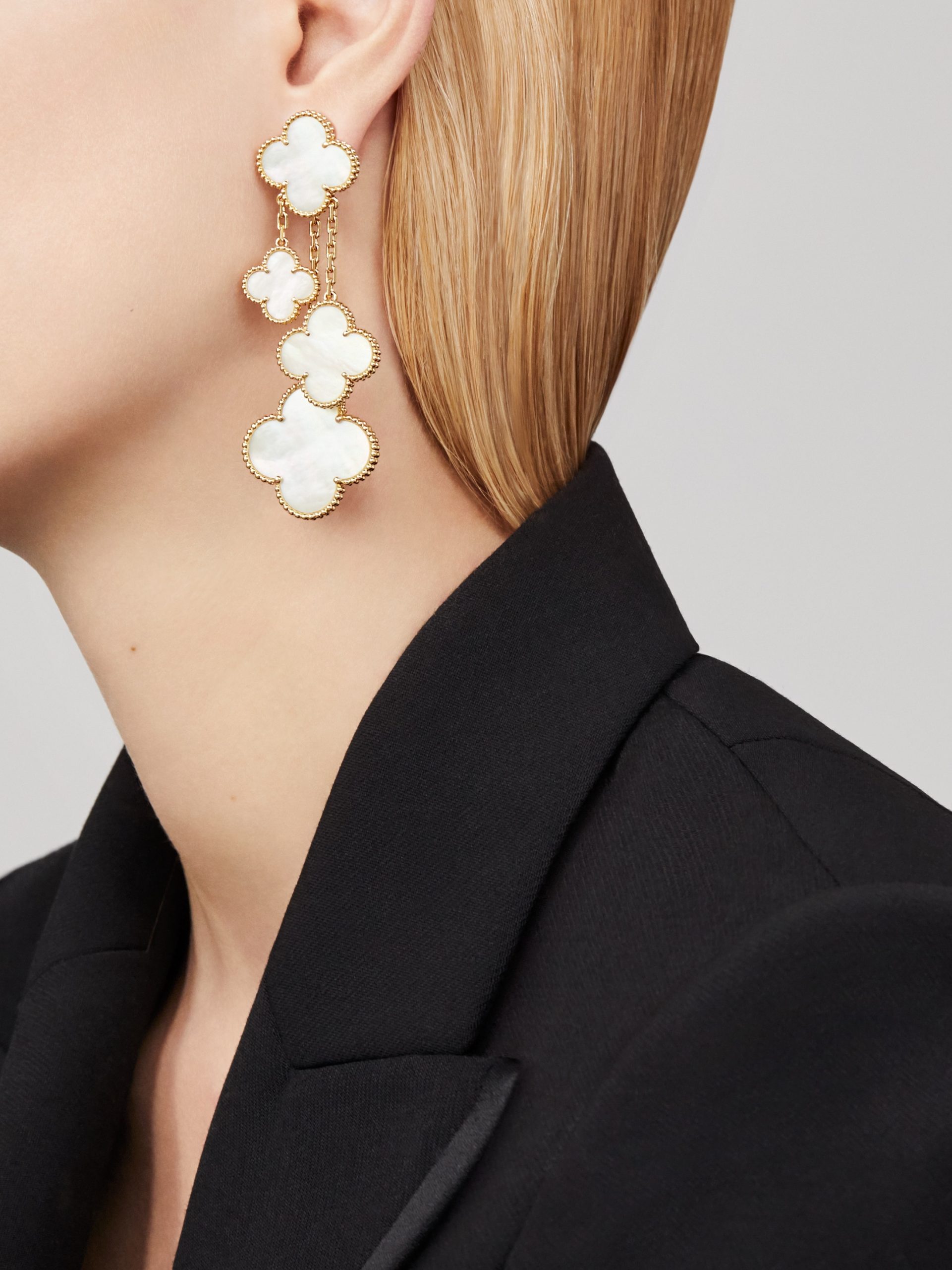 Van Cleef & Arpels Inspired Magic Alhambra earrings 4 motifs