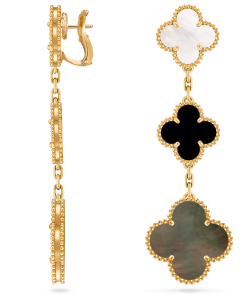 Van Cleef & Arpels Inspired Magic Alhambra earrings 3 motifs
