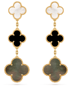 Van Cleef & Arpels Inspired Magic Alhambra earrings 3 motifs
