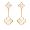 Van Cleef & Arpels Inspired Magic Alhambra White earrings, 2 motifs