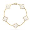 Van Cleef & Arpels Inspired Vintage Clover Charm bracelet 5 motifs