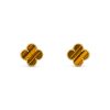 Van Cleef & Arpels Inspired Vintage Tiger Eye Alhambra earrings