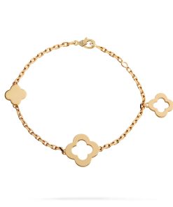 Van Cleef & Arpels Inspired Byzantine Alhambra bracelet 3 motifs