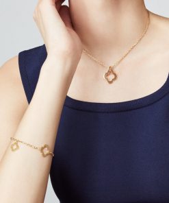 Van Cleef & Arpels Inspired Byzantine Alhambra bracelet 3 motifs