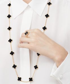 Van Cleef & Arpels Inspired Vintage Alhambra Long Necklace