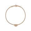 Tiffany Inspired Elsa Peretti Bean design Bracelet in Yellow Gold with Diamonds