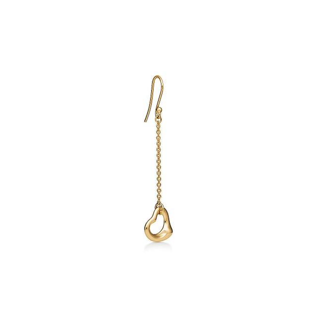 Tiffany Inspired Elsa Peretti Open Heart Earrings in Yellow Gold