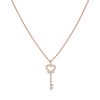 Tiffany Inspired Tiffany Keys Heart Key in Rose Gold with Diamonds Small