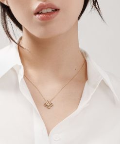 Tiffany Inspired Picasso Loving Heart pendant in 18k gold with a diamond
