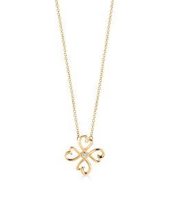 Tiffany Inspired Picasso Loving Heart pendant in 18k gold with a diamond