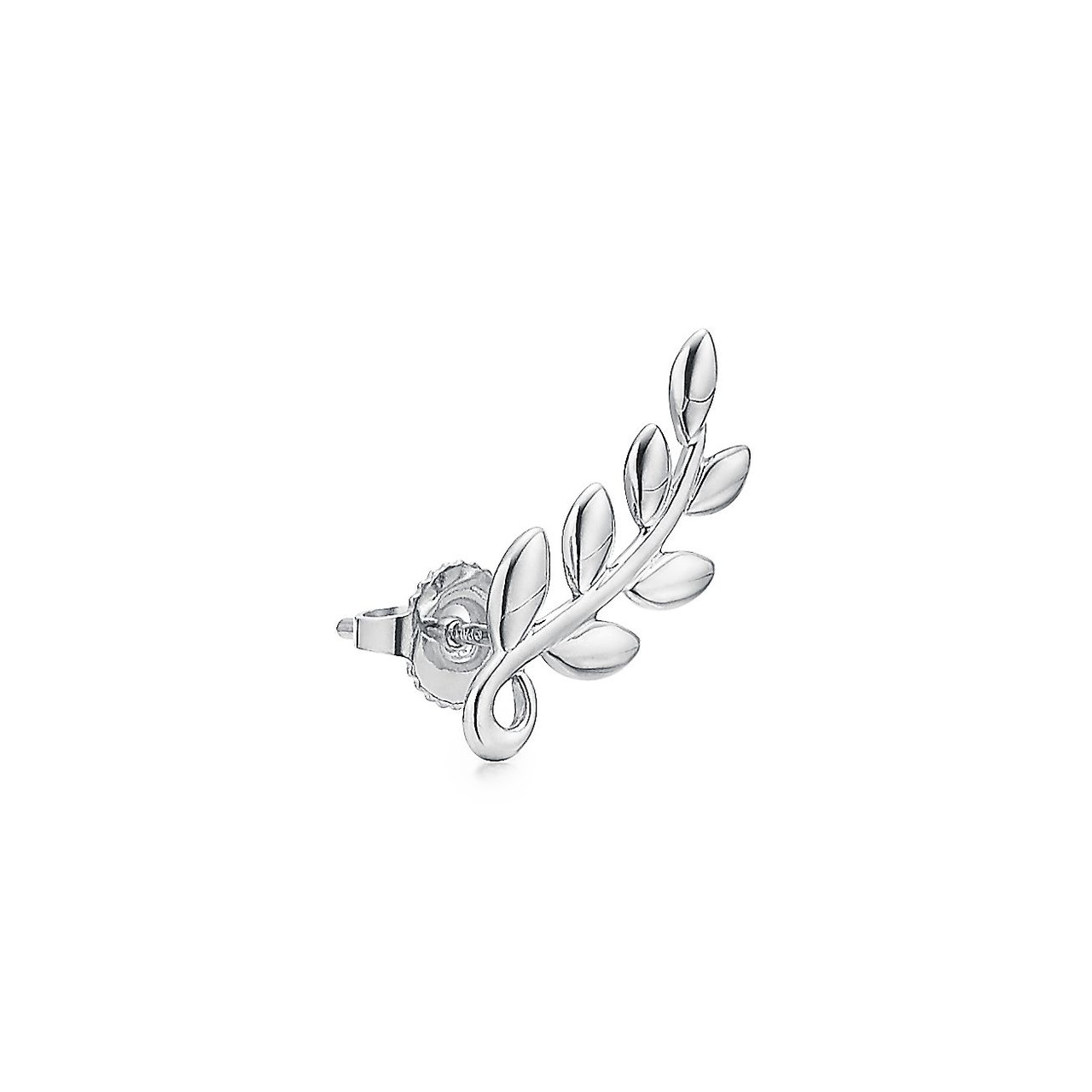 Tiffany Inspired Picasso Olive Leaf climber earrings in sterling silver