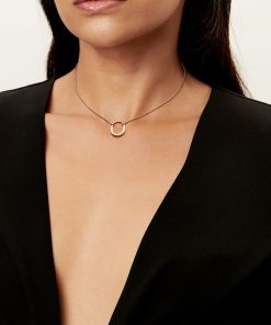 Tiffany Inspired Tiffany Lock Small Pendant in Rose Gold