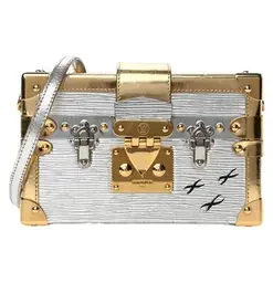 LV Petite Malle Leather Clutch Bag